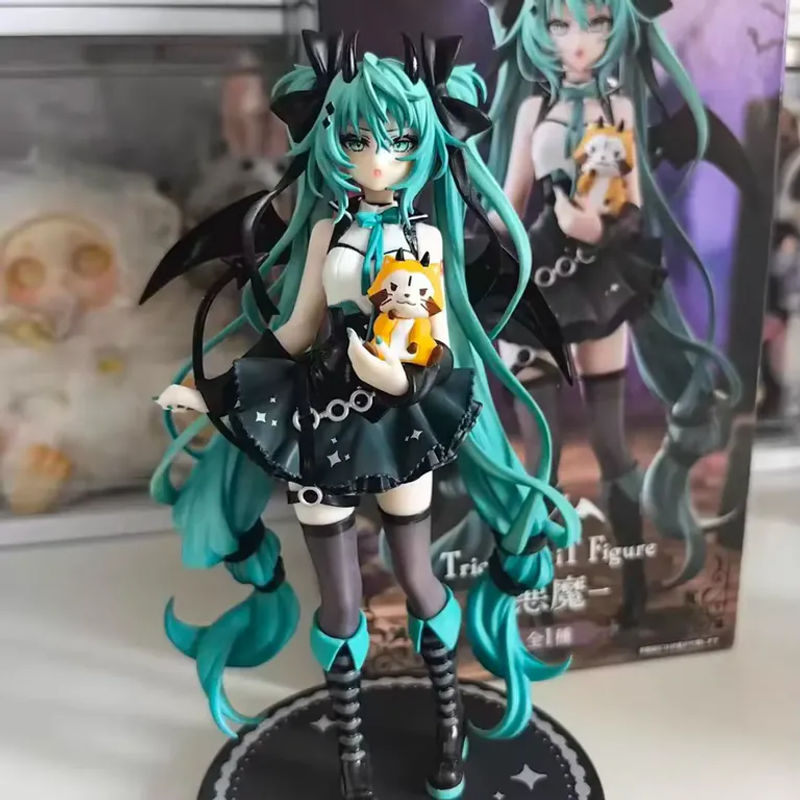 Bandai Hatsune Miku Anime-Figur Little Devil Raccoon in stehender Position, mehrfarbige PVC-Actionfigur aus Kunststoff für Sammler und zur Dekoration - Bild 3