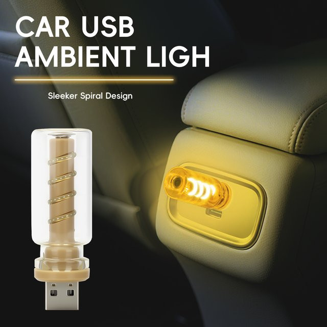 KEVANLY USB LED Spirale Filament Glühbirne Retro Nachtlicht mit Dimmerfunktion 5V 1W transparent - Bild 1