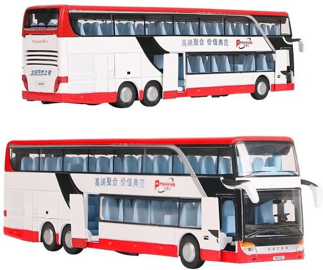 Linyi toy car Luxus-Bus, Spielzeugauto, Metall, 1:50, mit Licht und Sound, ab 14 Jahre - Bild 1