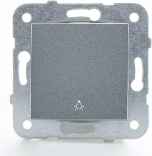 VIKO Druckknopf Schalter in Grau aus Metall - Bild 1