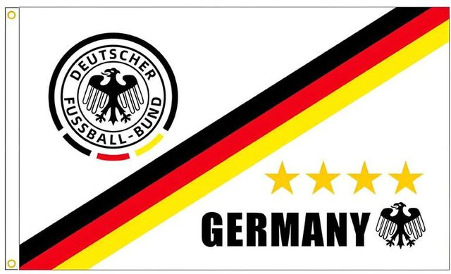 LarchNook Fußballmannschaftsflagge aus Polyester in Multicolour, Breite: 20,9 cm, Höhe: 150 cm - Bild 1