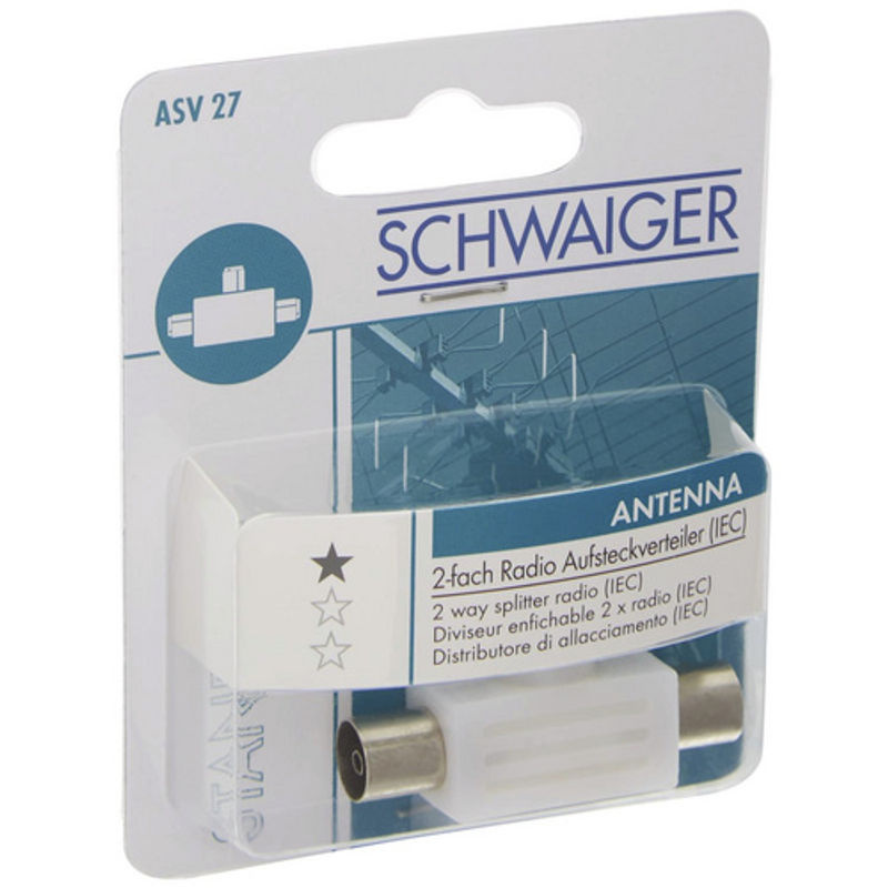 SCHWAIGER Aufsteckverteiler für Koaxialkabel in Weiß - Bild 2