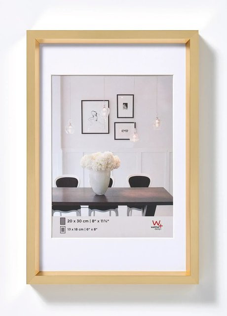 Walther Design Steel Style Kunststoff Bilderrahmen Gold, B/H: 10 x 15 cm - Bild 1