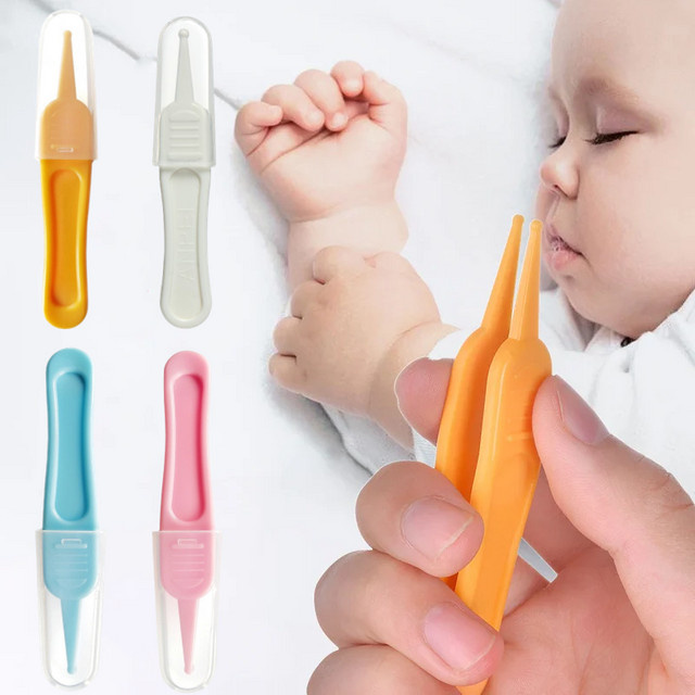Sicherheits-Pinzetten mit abgerundeten Spitzen für die Babypflege, Blau - Bild 1