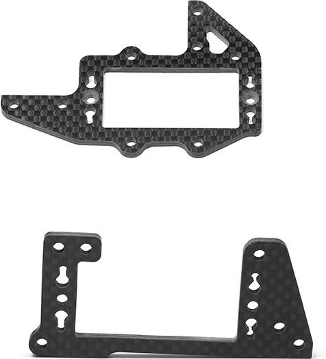 Kyosho Servohalterungsplatte, Kohlefaser, Schwarz, Zubehör - Bild 1