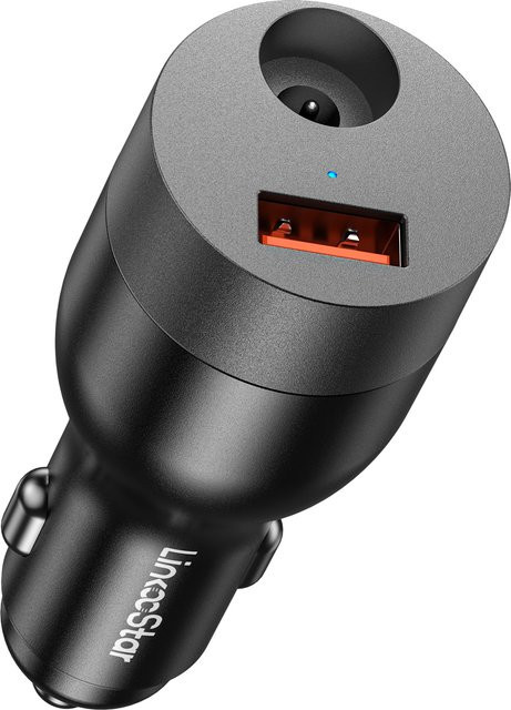 ANMONE Stromladegerät für Starlink Mini Autoadapter mit 12V-24V zu 30V DC Aufwärtswandler und USB-A QC 3.0 Zigarettenanzünder-Adapter in Schwarz - Bild 1