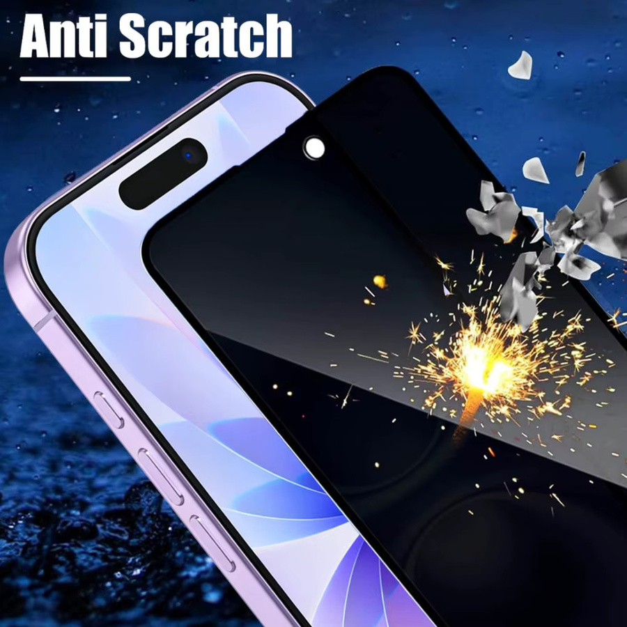NNBILI 2er-Pack Blickschutz-Displayschutzfolien aus gehärtetem Glas für iPhone 17 16 15 14 13 12 11 Pro Max 13 Mini 17e 16e - Bild 3