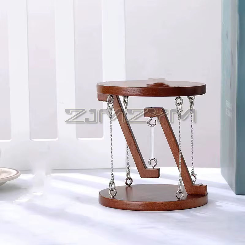 ZJMZYM Tensegrity Struktur Schwebender Tisch aus Holz in Burlywood als geometrisches Desktop Ornament für Büro und Wohnzimmer - Bild 3