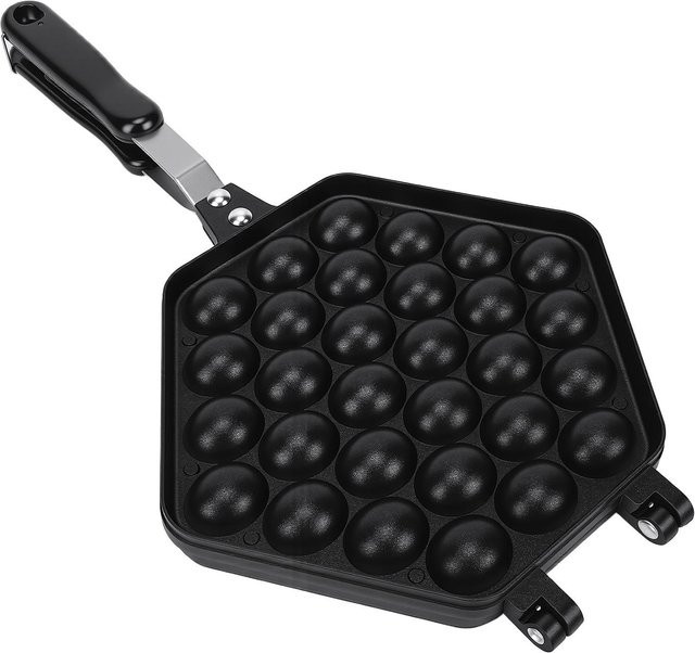 Neoglint Bubble Waffle Maker Beidseitige Blasenwaffelpfanne mit Antihaftbeschichtung in Schwarz - Bild 1