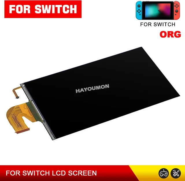 HeroAngel LCD-Bildschirm Ersatz für Nintendo Switch V1 V2, schwarzes Display-Glasbaugruppe - Bild 1