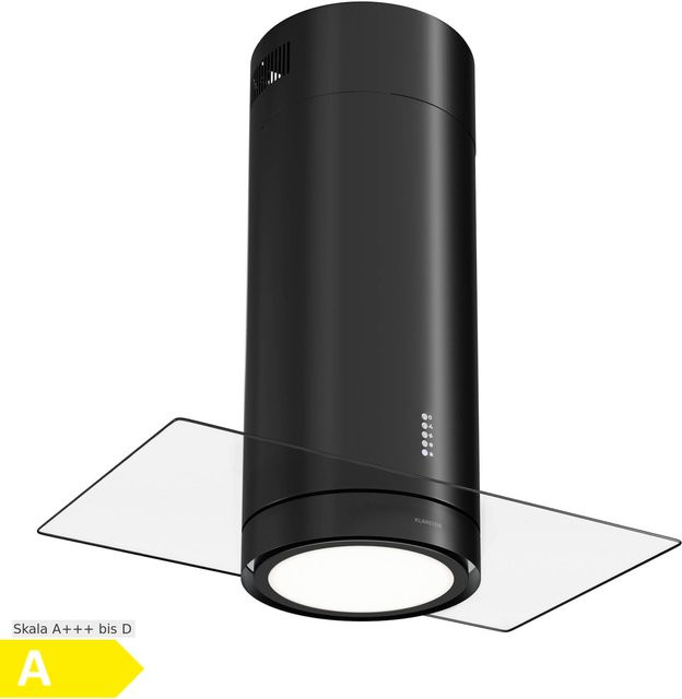 Klarstein Beretta Premium Inselabzugshaube in Schwarz mit App-Steuerung, LED-Display, Aktivkohlefilter und 544 m³/h Leistung - Bild 1