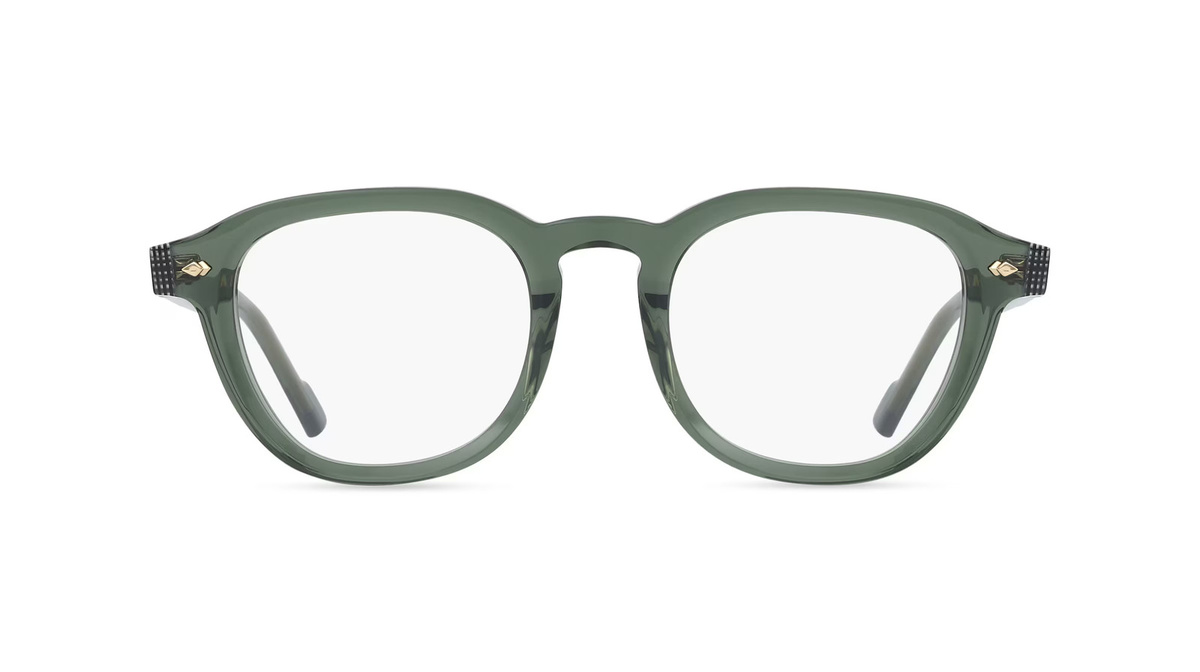 Sting VST548 Korrektionsbrille Herren, Vollrand, Rund, Kunststoff, Grün - Bild 1