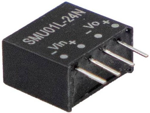 MEAN WELL SMU01L-09N DC/DC-Wandler 9V 0,111A 1W Schwarz - Bild 1