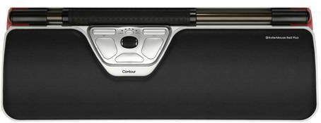 Contour Design RollerMouse RED Plus Ergonomisches Mauspad-Set, Kabelgebundene Maus in Schwarz und Silber mit 7 Tasten und bis zu 1600 dpi - Bild 1