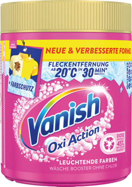 Vanish OxiAction Wäsche-Booster Fleckentferner-Pulver Pink 550g - Bild 1