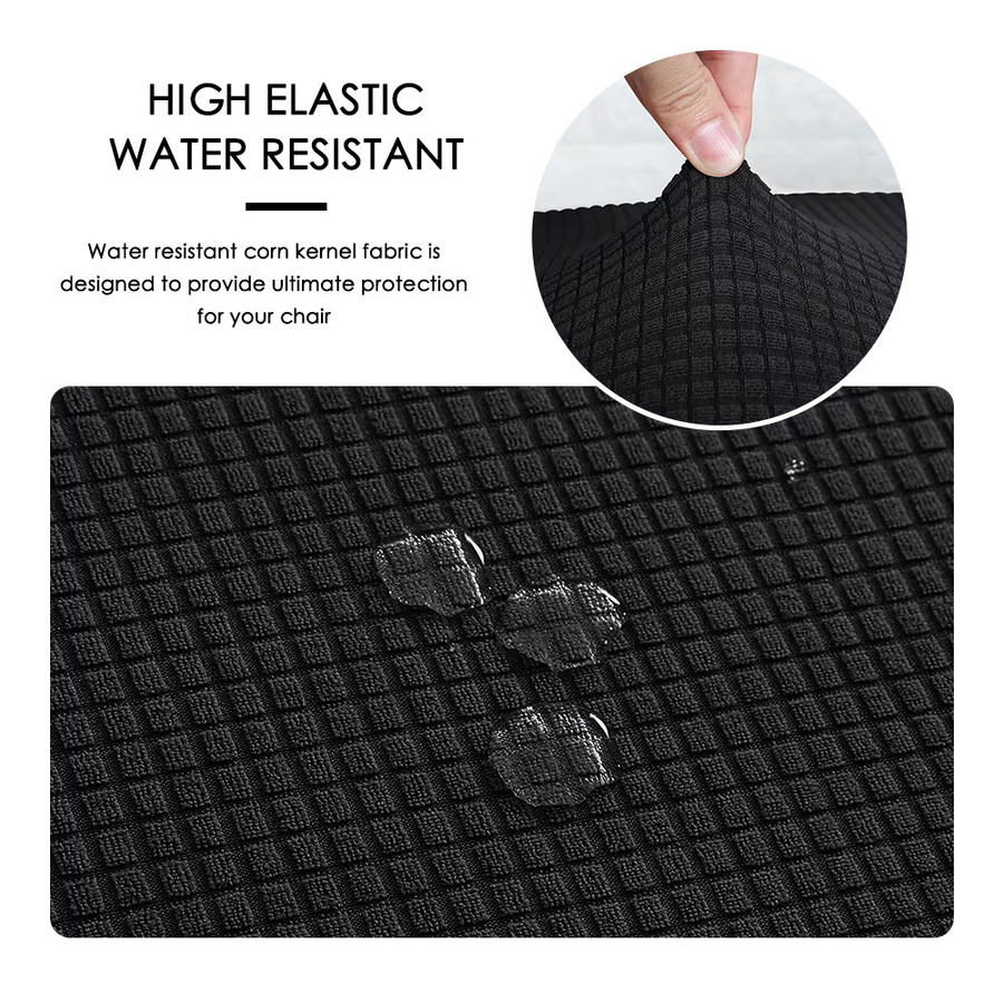 FORCHEER Sitzbezug für Bürostühle aus elastischem Spandex in Schwarz - Bild 2