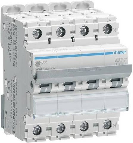 Hager Leitungsschutzschalter NBN663 4-polig 63A 400V - Bild 1