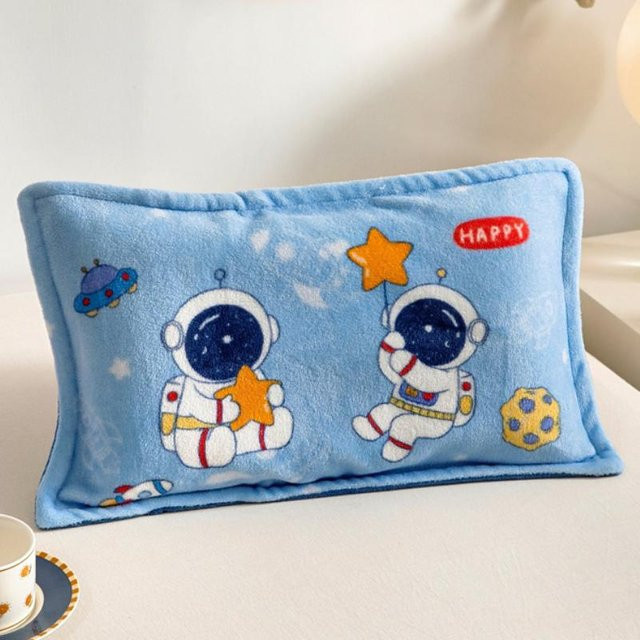 JMG Clothing Kinder Kissenbezüge aus Flanell in Blau mit Tier-Motiv, B/H: 40 x 60 cm - Bild 1