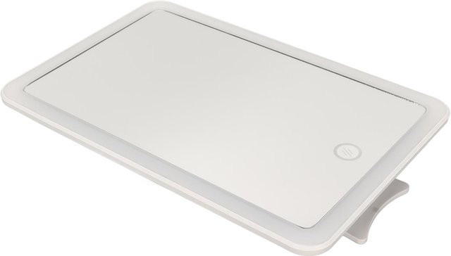 GoolRC LED Make-up Spiegel mit stufenloser Dimmung, 180 Grad Drehung und Touch-Schalter, USB wiederaufladbar, Weiß - Bild 1