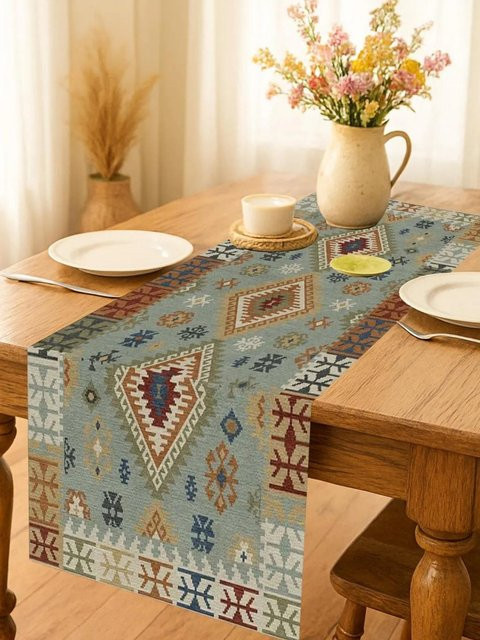 Handgemachter Boho Kilim Tischläufer von JMG Household Supplies in Beige, B/T: 150 x 33 cm - Bild 1