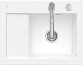 Villeroy & Boch Spüle Subway 45 Compact in Weiß mit Ablaufgarnitur und Exzenter - Bild 1