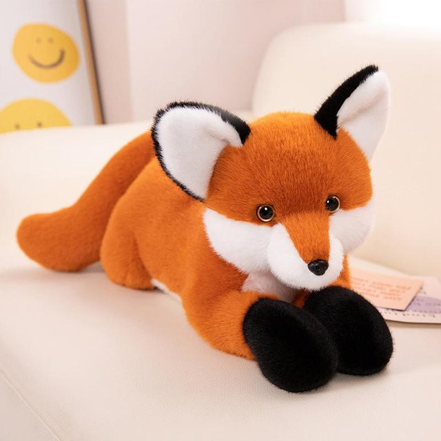 Cartoon Füchse Plüschtiere, Weiß Roter Fuchs Puppe, 65cm, ab 14 Jahre - Bild 1