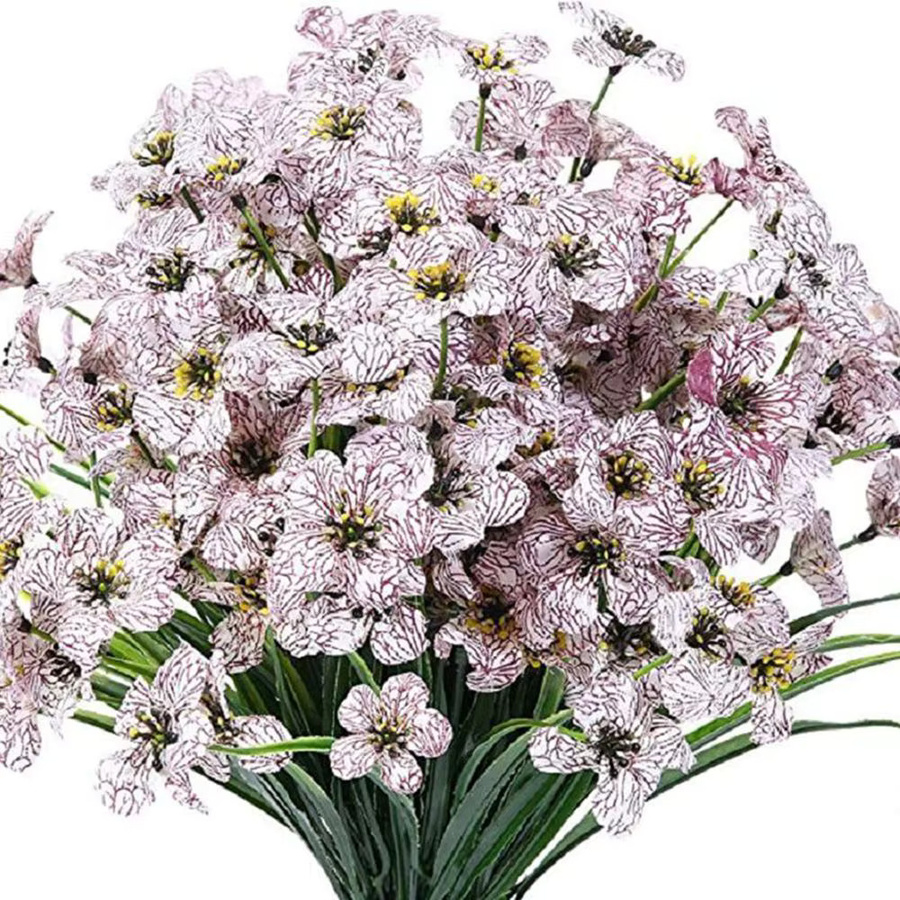 Künstliches violettes Gras von Yusheng für Hochzeitsdeko, Vasen oder Garten in den Farben Violett und Pink - Bild 1