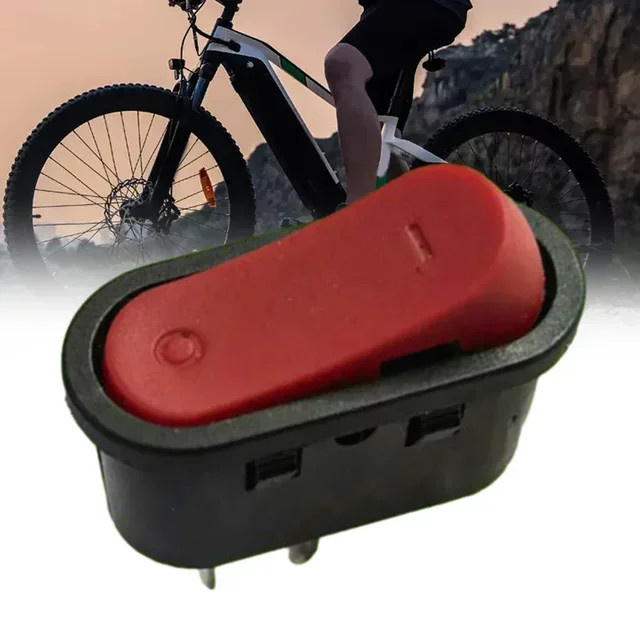 MEROCA Elektrischer Power-Schalter für Hailong 1-2 E-Bike Batterien, Farbe: Rot - Bild 1