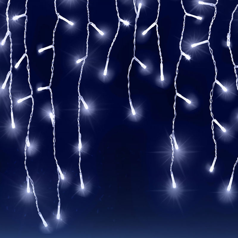 Monzana LED Regenlichterkette in Weiß mit 20 m Länge für Außen- und Innenbereich (IP44) - Bild 2