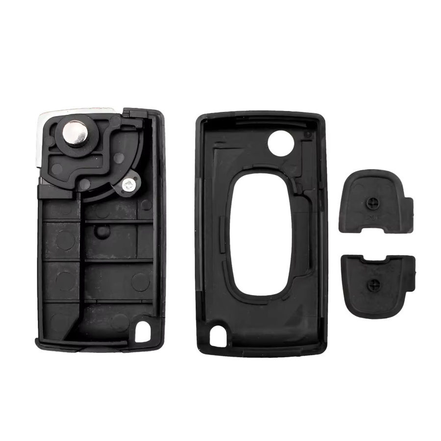 KEYYOU Autoschlüssel Hülle mit 2 Tasten für Peugeot 4007 ET 4008 und Citroen C-Crosser C4 Aircross, Schwarz, inklusive MIT-11R Klinge CE1731 - Bild 4