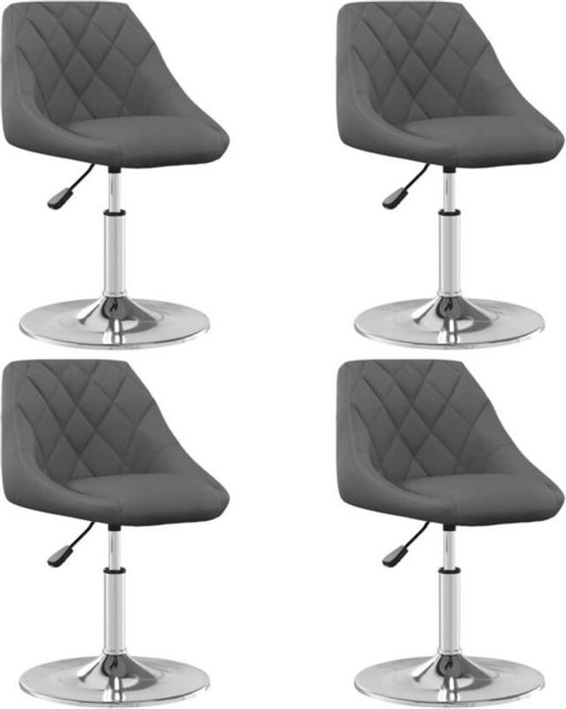 Set aus 4 modernen Esszimmerstühlen aus Samt in Anthrazit von vidaxl - Bild 1