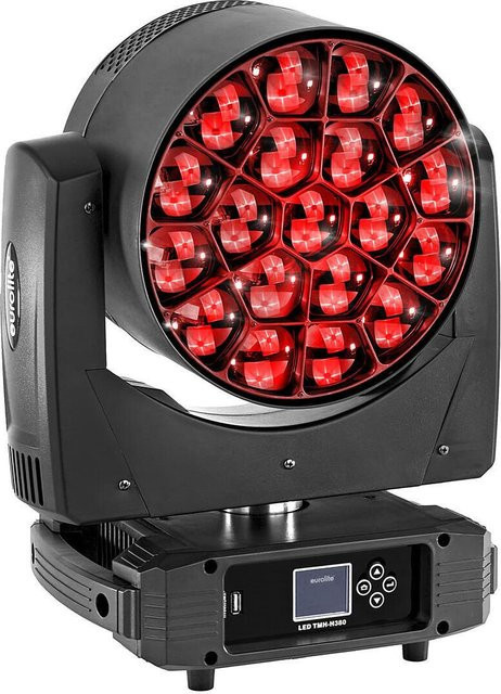 Eurolite LED TMH-H380 Moving Head Beam Wash Flower Effekt mit 19x20W RGBL Zoom in Schwarz - Bild 1
