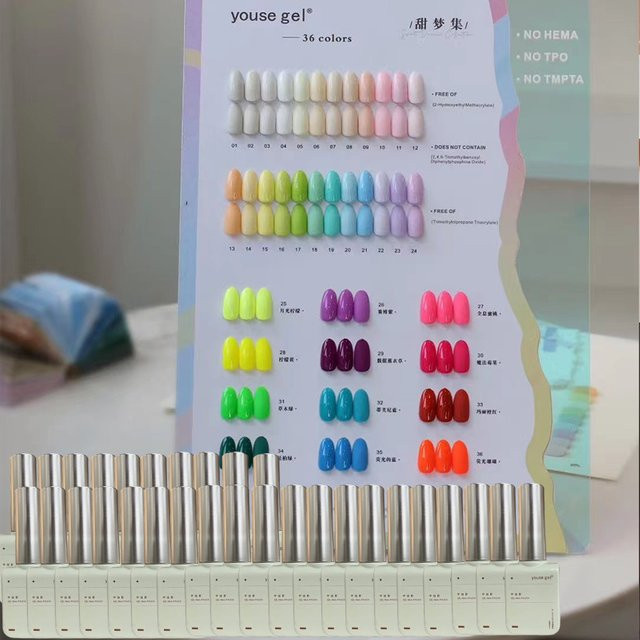 SJP Nagellack-Gel-Set, 36 Farben, Glänzend - Bild 1
