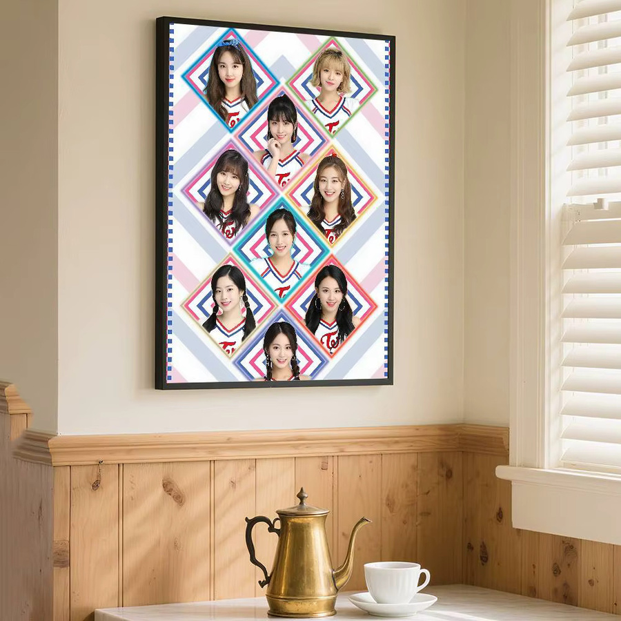 Kayou Kpop T-Twice Poster Kunstdruck im Anime-Stil, mehrfarbig, Papier - Bild 3