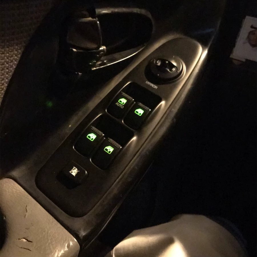Malcayang Elektrische Hauptfensterschalter Steuerung vorne links für Hyundai Elantra in Schwarz und Silber (93570-2d000, 93570-2d100) - Bild 3