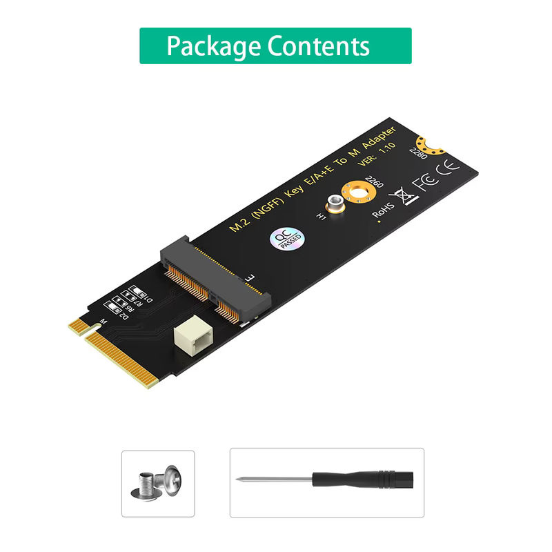 T.F.SKYWINDINTL M.2 Key M Adapterkarte für WiFi und Bluetooth Module Intel AX200 AX201 AX210 8260 8265 9260 in Schwarz - Bild 6