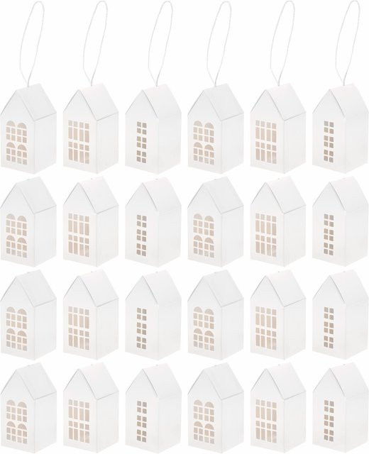 Rico Design Adventskalender mit 24 weißen Papphäusern zum Aufhängen - Bild 1