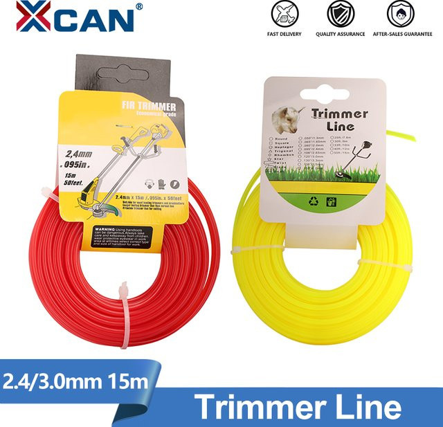 Xcan Nylon Rasentrimmer Ersatzdraht Rolle für Bürstenschnittmesser, Durchmesser: 2,4 mm oder 3,0 mm, Länge: 15 m, Gartenwerkzeug Zubehör - Bild 1
