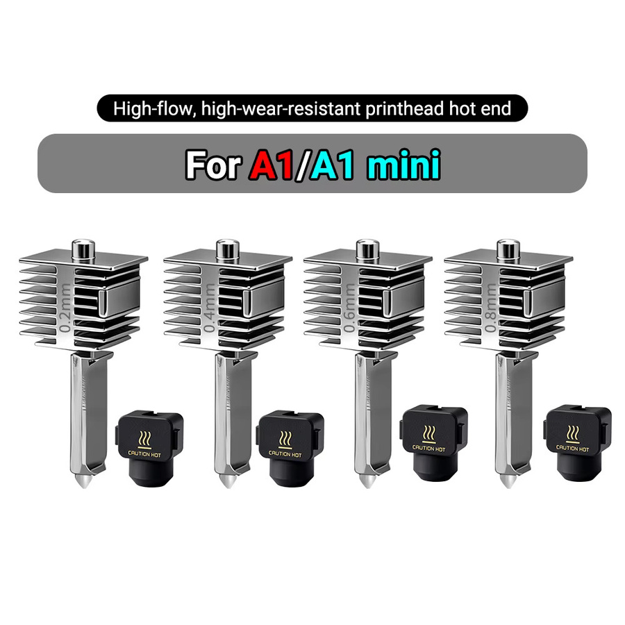 Bambu Hotend-Kit für A1 und A1 Mini mit einteiliger Edelstahldüse, verfügbare Düsenstärken: 0,2 mm, 0,4 mm, 0,6 mm, 0,8 mm - Bild 5
