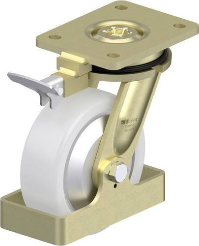 Blickle Schwerlast-Lenkrolle LS-SPO 150K-FA-RI4-FS in Weiß mit Rad-Durchmesser 150 mm und einer Tragfähigkeit von max. 800 kg - Bild 1