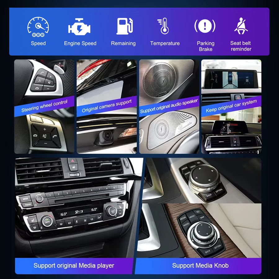FAZY Auto-Multimedia-Bildschirm mit Linux für BMW X1 F48 und X2 F39 (2016-2022), 10,25 Zoll bis 12,3 Zoll, 1920x720 Auflösung, Android Auto und Wireless CarPlay, Schwarz - Bild 3