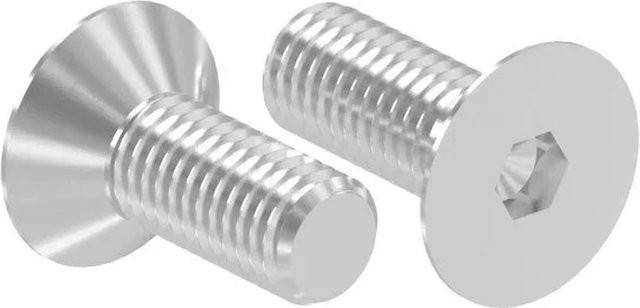 FeNau Senkkopfschraube M10x25 aus Edelstahl in Silber mit Innensechskant nach ISO 10642 - Bild 1