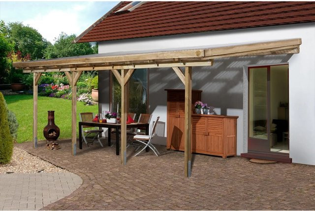 Weka Terrassenüberdachung Lean-to mit transparentem Kunststoff Dach, Breite: 704 cm, Tiefe: 306 cm, Höhe: 240 cm - Bild 1