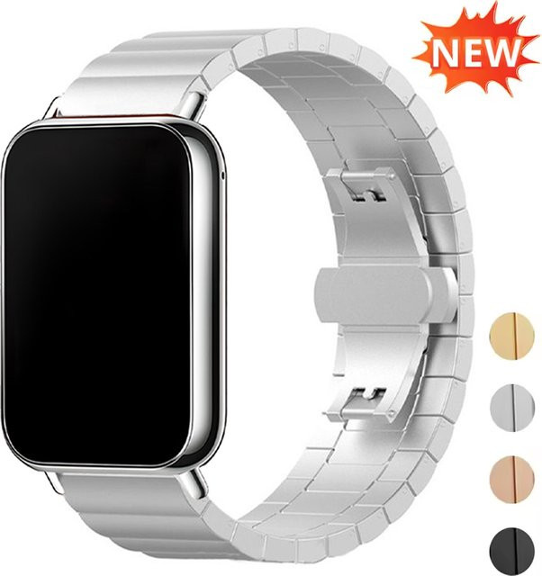 FancyWrist Uhrenarmband Edelstahl, Silber, für Xiaomi Mi Band 9 Pro 8 Pro - Bild 1