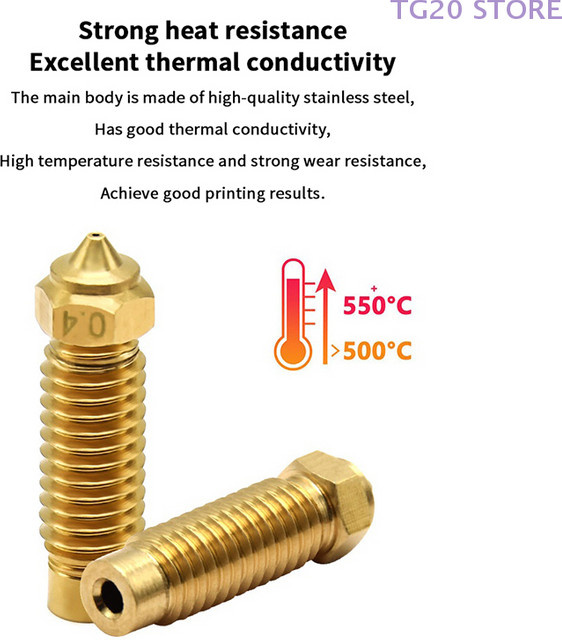 Elegoo Messinggehärtete Stahl 3D-Druckerdüsen für Elegoo Neptune 4 Plus und Neptune 4 Max in den Durchmessern 0,2 mm, 0,4 mm, 0,6 mm, 0,8 mm und 1,0 mm, Farbe Gold - Bild 1