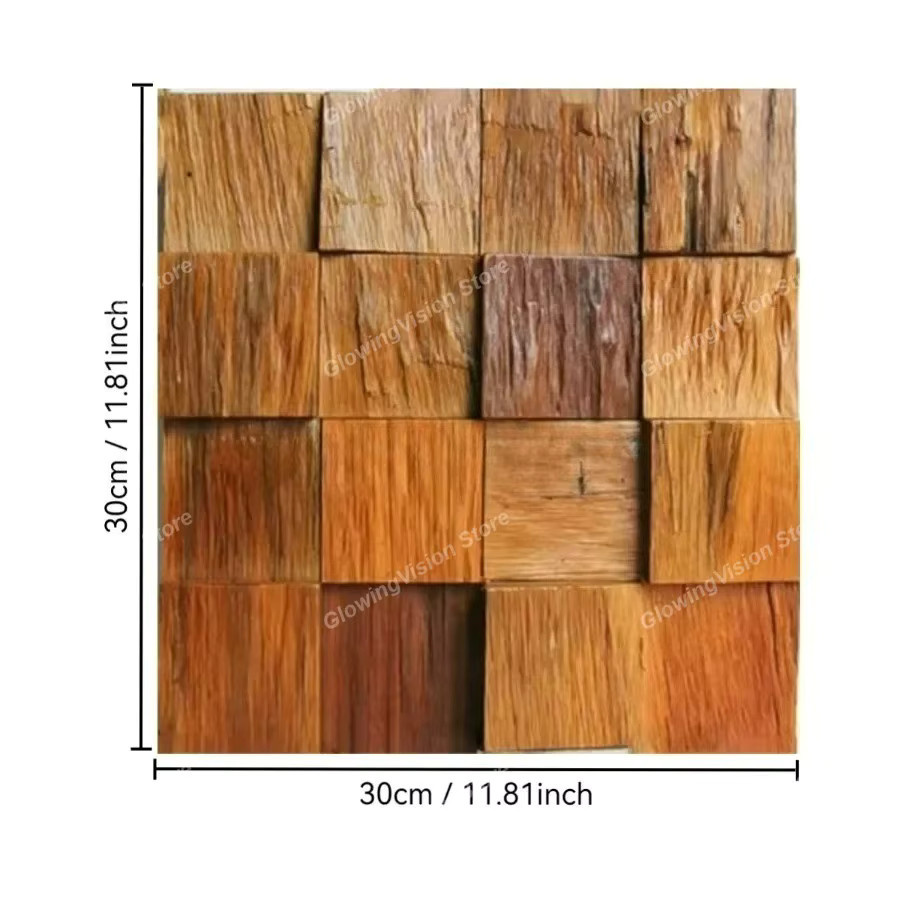 Mosecor Massivholz Mosaik Wanddeko im europäischen Stil für Wohnzimmer und Schlafzimmer - Bild 5