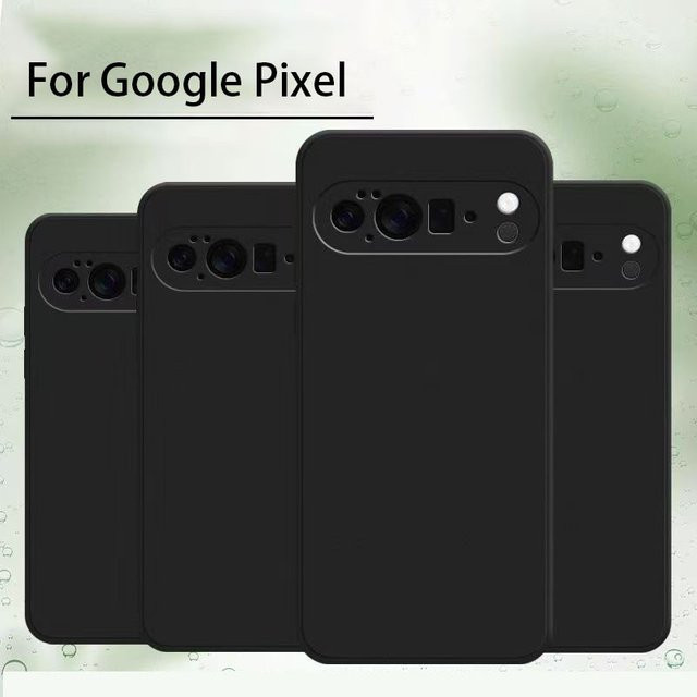 Ricestate Flüssig-Silikon-Hülle für Google Pixel Serie in Schwarz Matt, stoßfeste weiche Schutzhülle - Bild 1