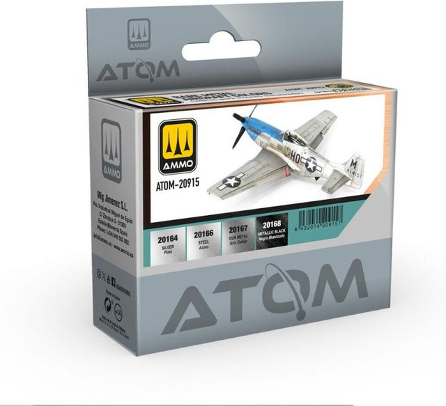 AMMO by MIG Jimenez ATOM Bare Metal Aircraft Colors Set - Bild 1