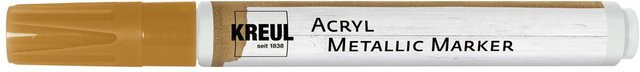 KREUL Acryl Metallic Marker Medium in Gold, permanenter Stift für kreative Projekte - Bild 1