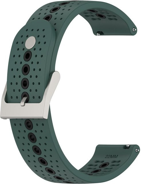 Uhrenarmband Silikon, olivgrün schwarz, Unisex - Bild 1